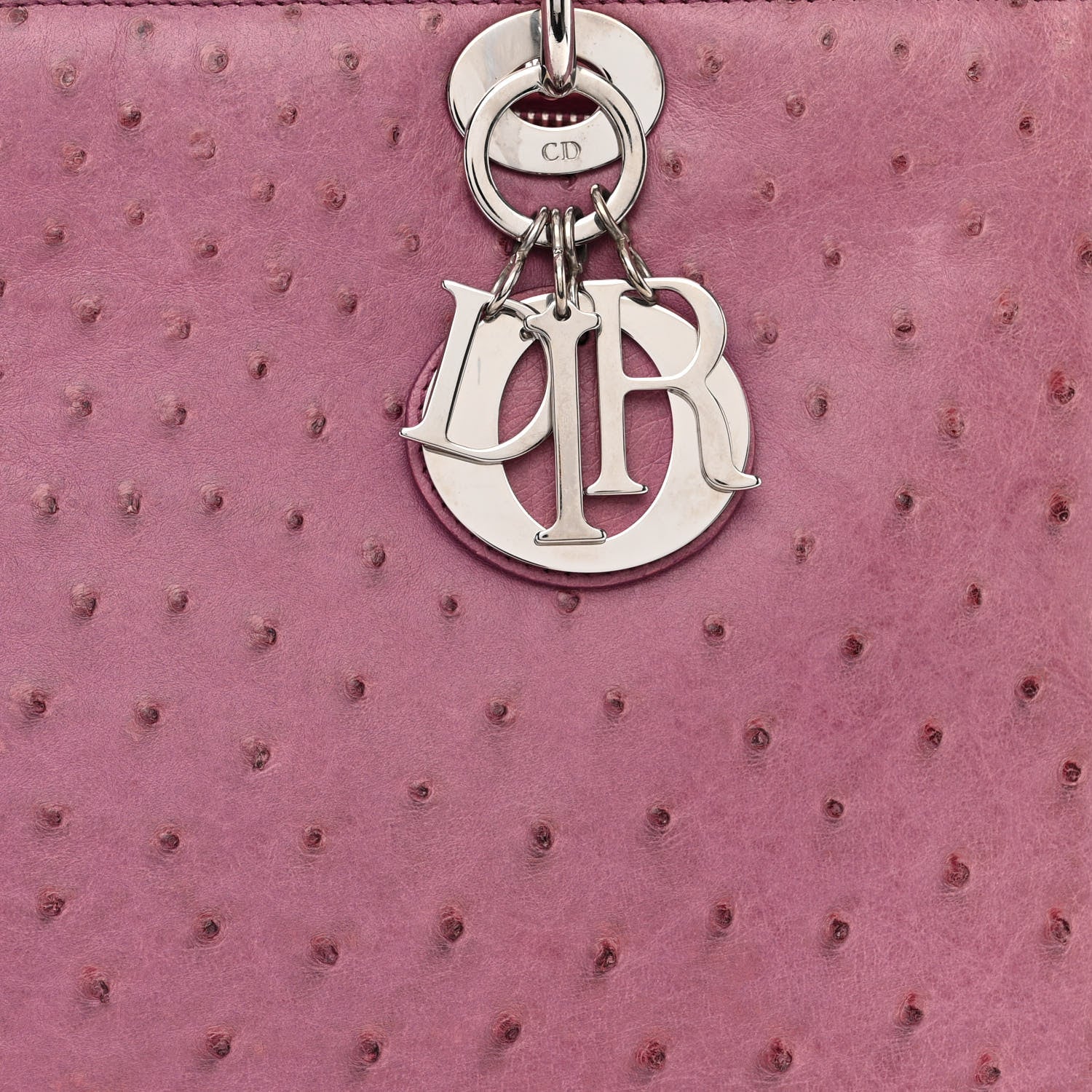 Christian Dior Ostrich Large Lady Dior Pink 8 of 10