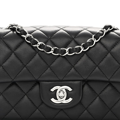 Chanel Lambskin Quilted Mini Rectangular Flap Black 8 of 10