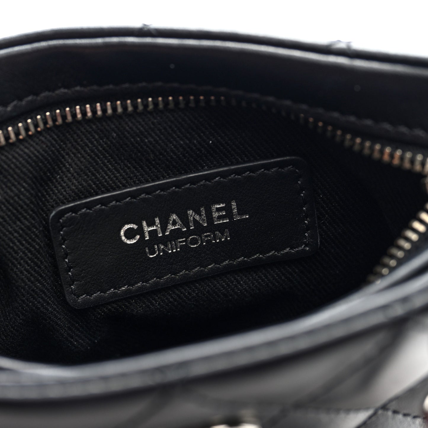 Lambskin Quilted Uniform Crossbody Bag Black
