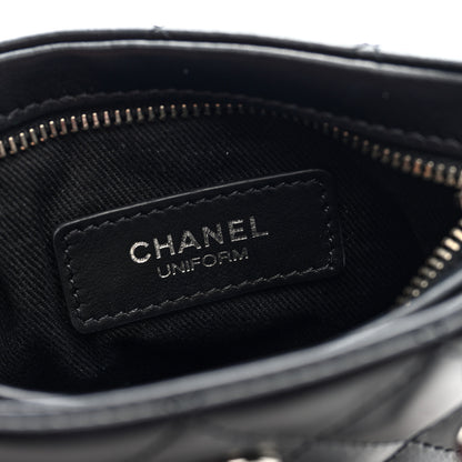 Chanel Lambskin Quilted Uniform Crossbody Bag Black 7 of 11