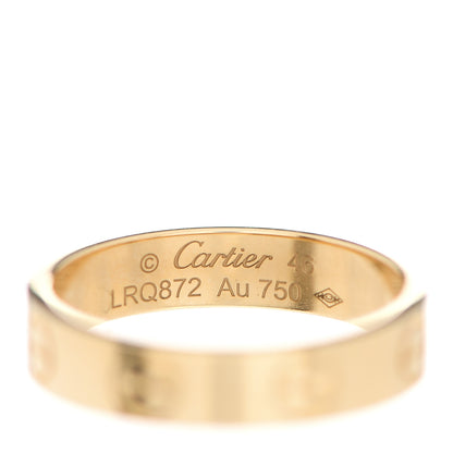 Cartier 18K Yellow Gold 3.5mm LOVE Wedding Band Ring 46 3.75 5 of 5