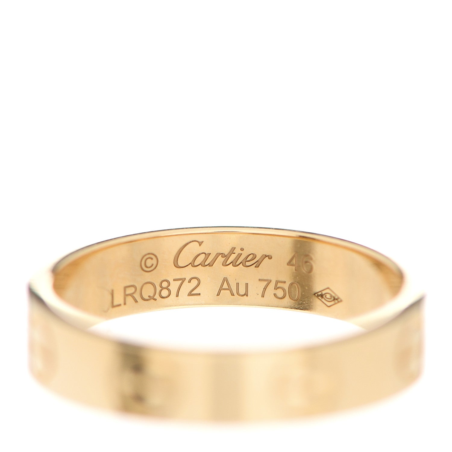 Cartier 18K Yellow Gold 3.5mm LOVE Wedding Band Ring 46 3.75 5 of 5