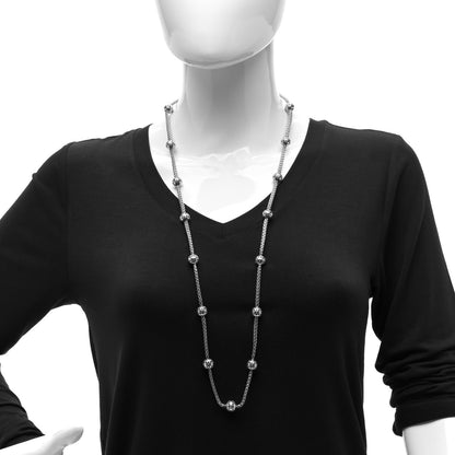 John Hardy Sterling Silver Kali Dot Bead Station Long Necklace 2 of 6