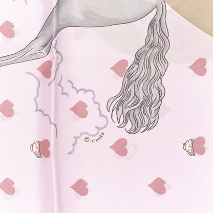 Hermes Silk Hermes Tea Time Scarf 70 Rose Pale Beige 4 of 4