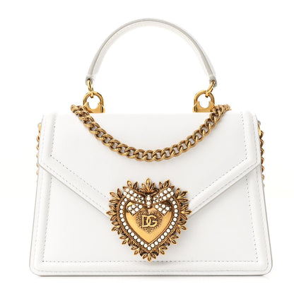 Dolce & Gabbana Smooth Calfskin Small Devotion Envelope Top Handle Bag White 1 of 12