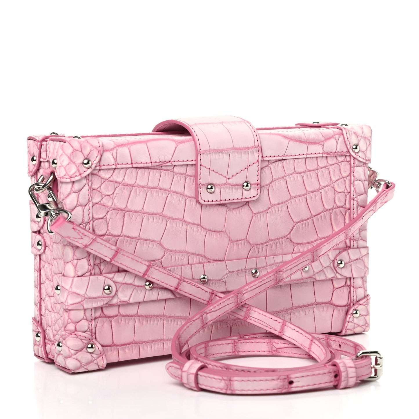 Alligator Petite Malle Pink