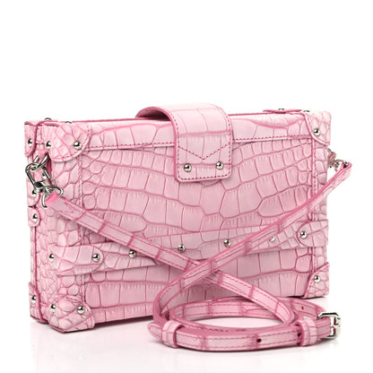 Louis Vuitton Alligator Petite Malle Pink 3 of 10