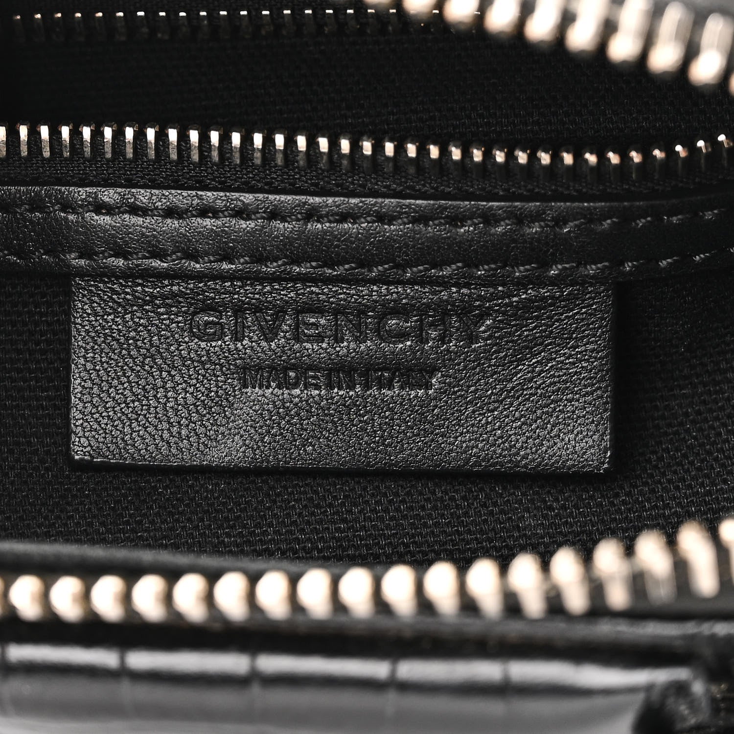 Givenchy Calfskin Crocodile Embossed Mini Antigona Black 6 of 10