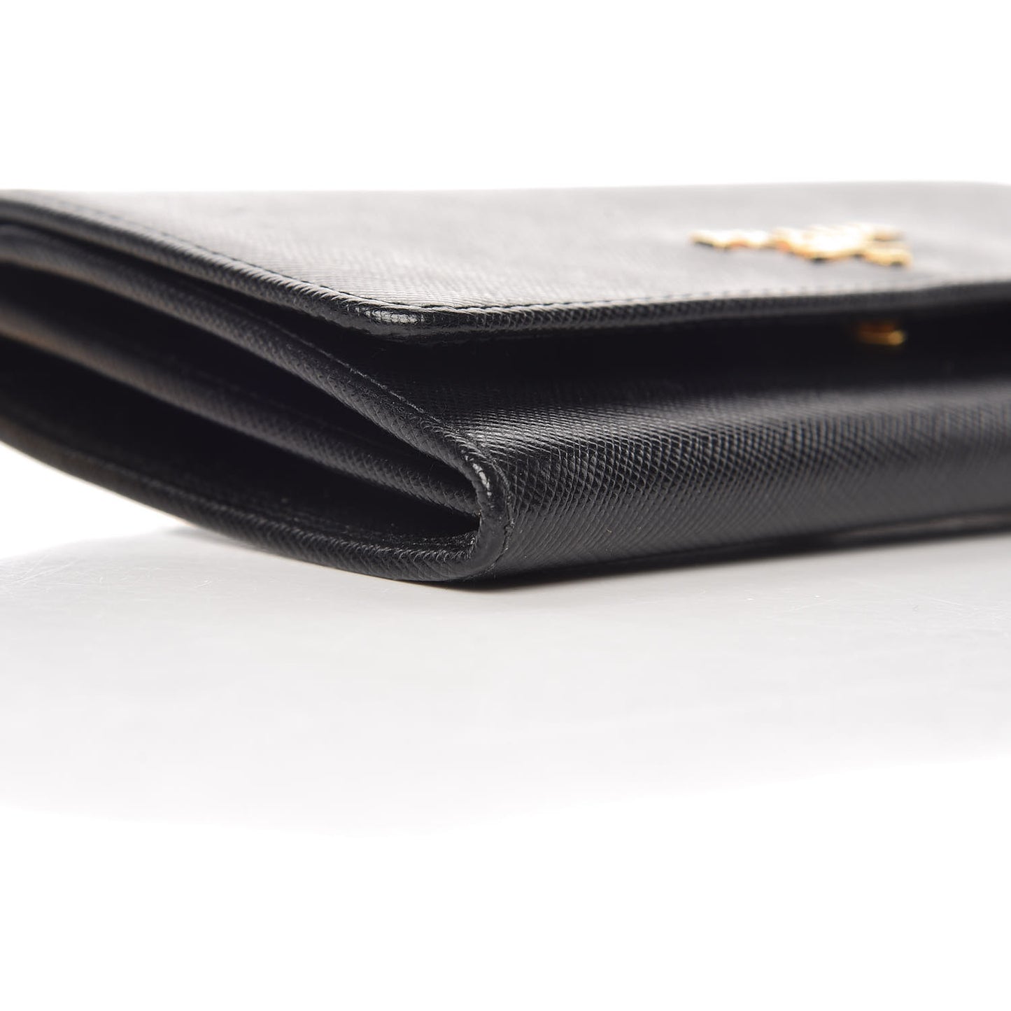 Saffiano Metal Wristlet Black