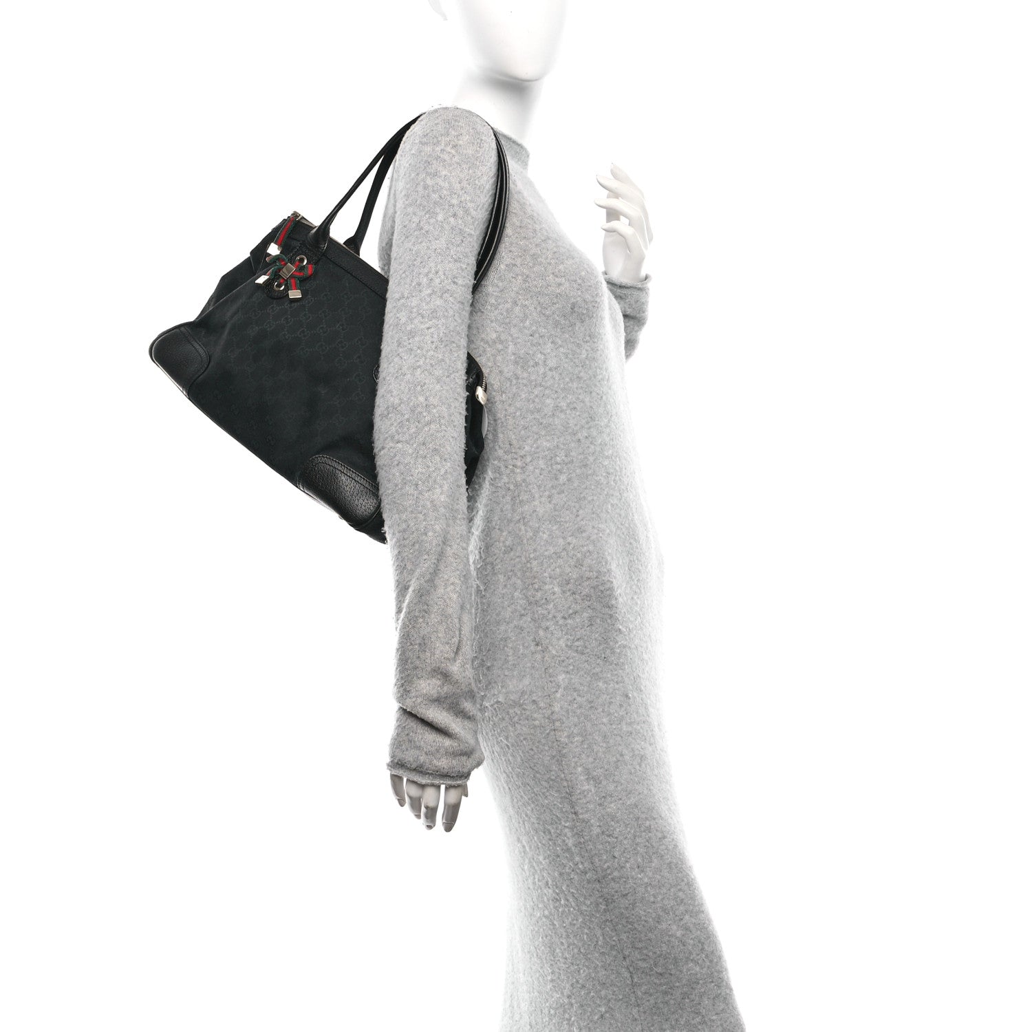 Gucci Monogram Medium Princy Tote Black 2 of 10