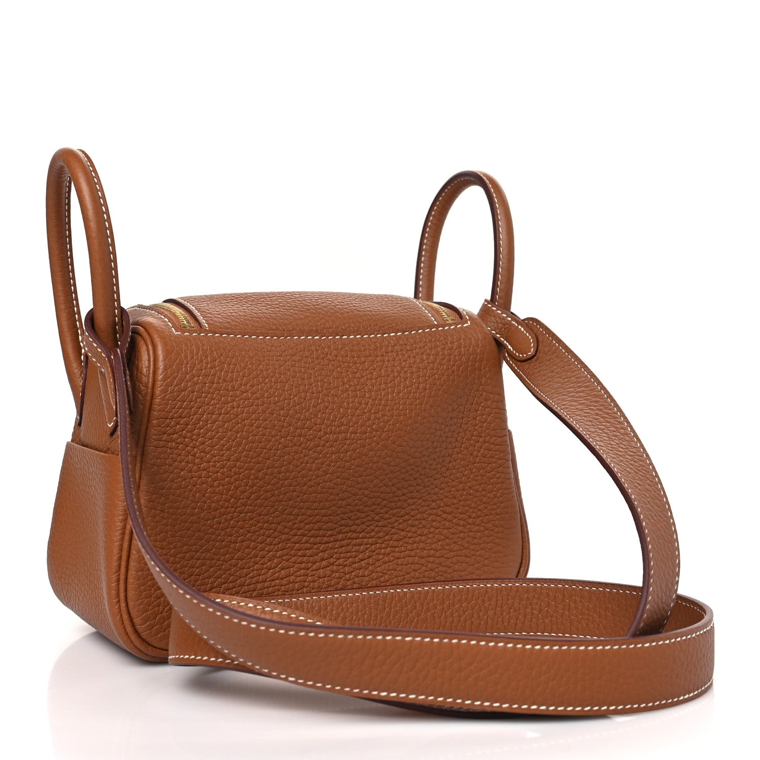 Hermes Taurillon Clemence Mini Lindy 20 Gold 3 of 10