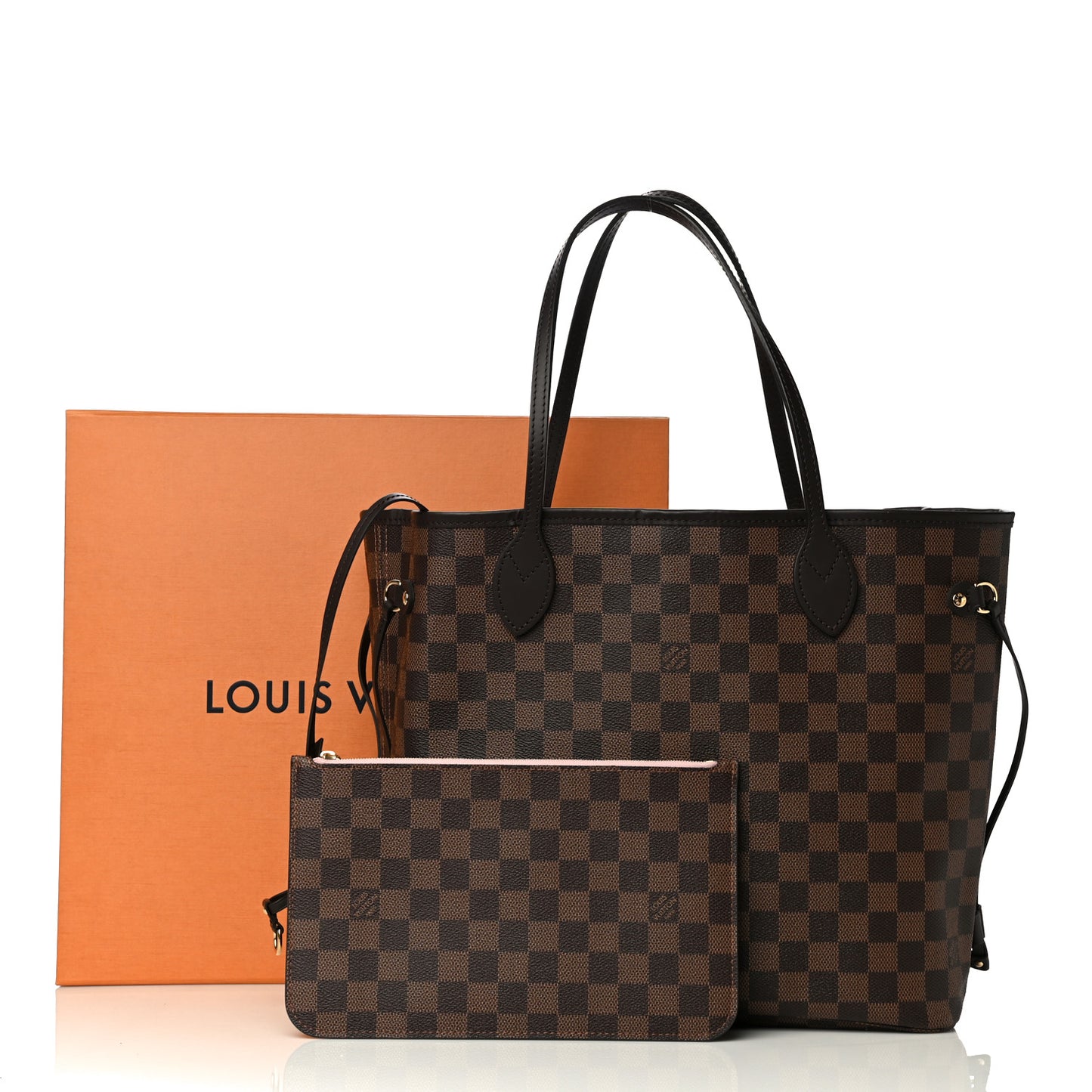 Damier Ebene Neo Neverfull MM Rose Ballerine