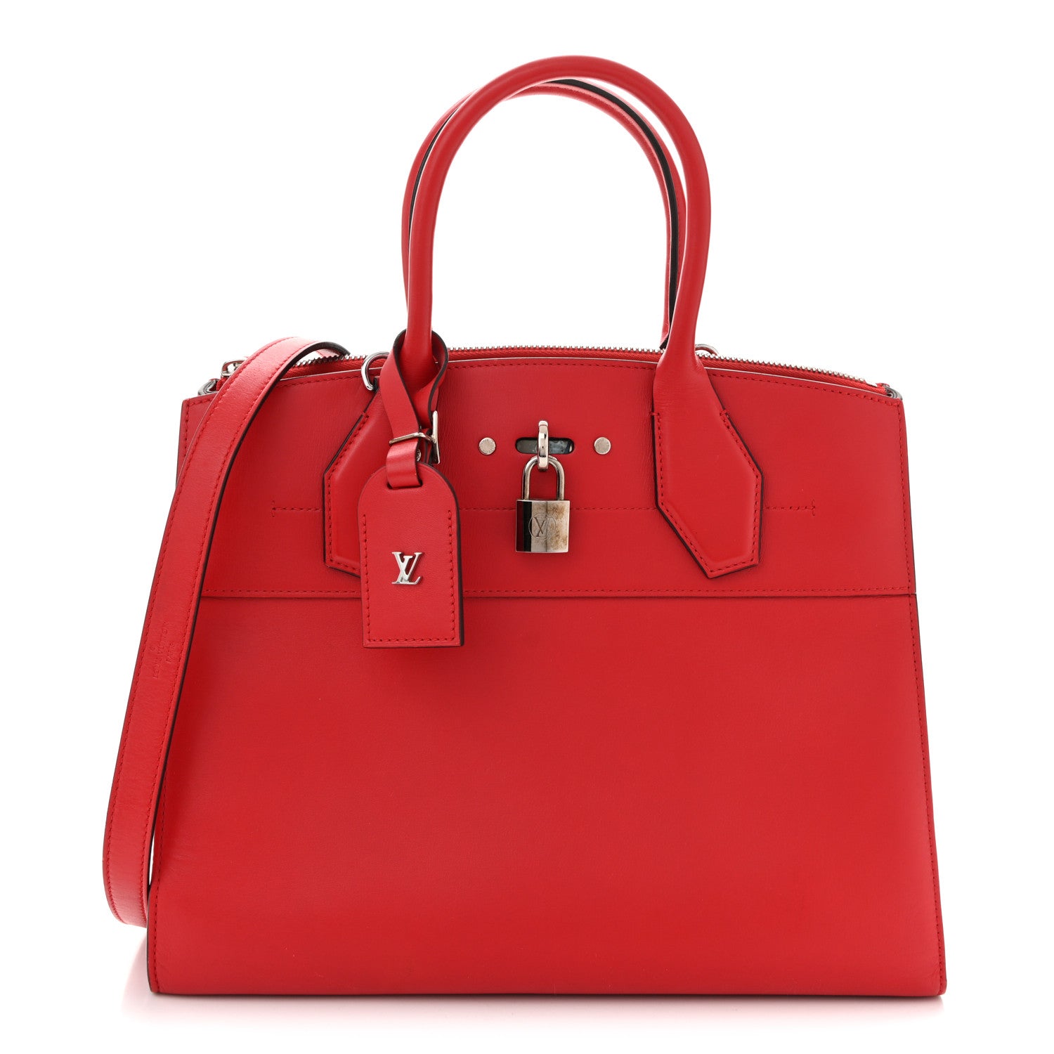 Louis Vuitton Veau Satin City Steamer MM Rubis 1 of 9