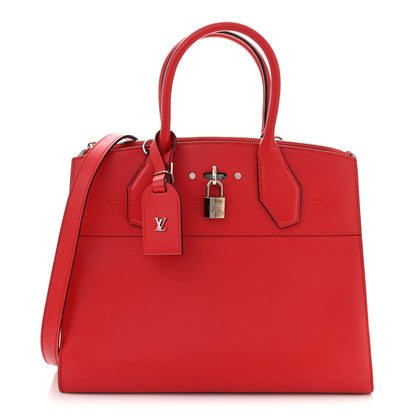 Louis Vuitton Veau Satin City Steamer MM Rubis 1 of 9