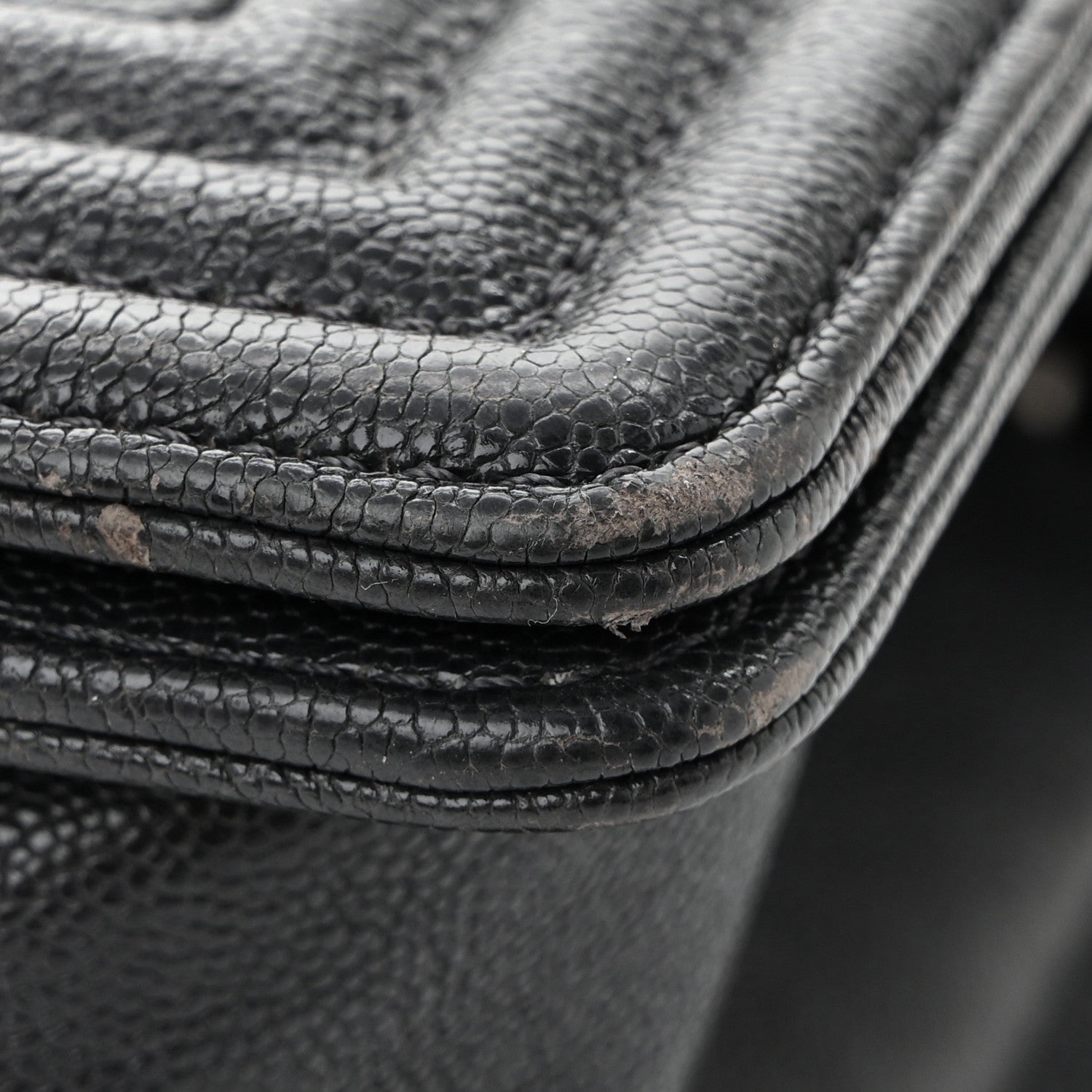 Chanel Caviar Quilted Medium Boy Flap Dark Grey 11 of 11