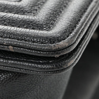 Chanel Caviar Quilted Medium Boy Flap Dark Grey 11 of 11