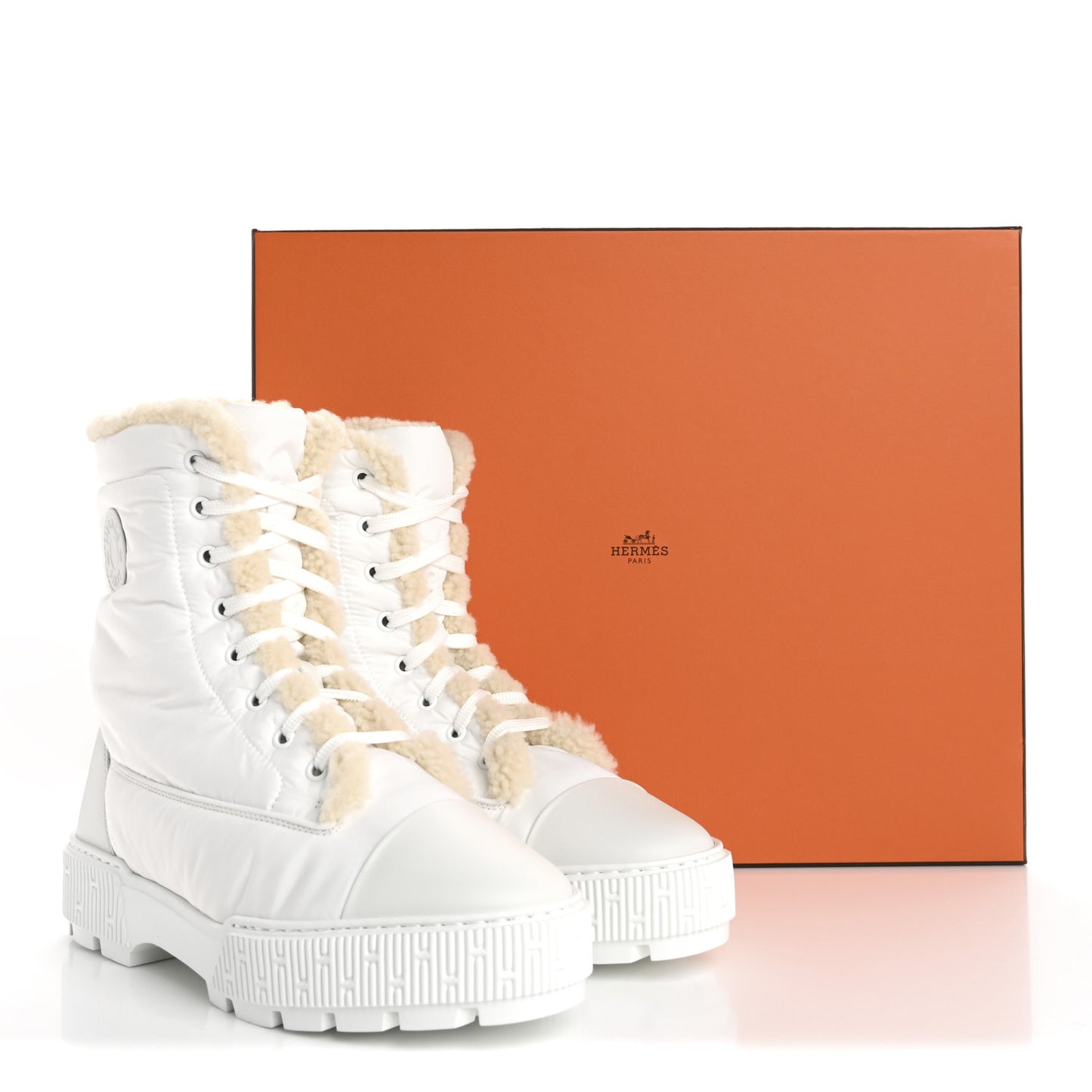 Parachute Shearling Fresh Ankle Boots 39.5 White Ecru