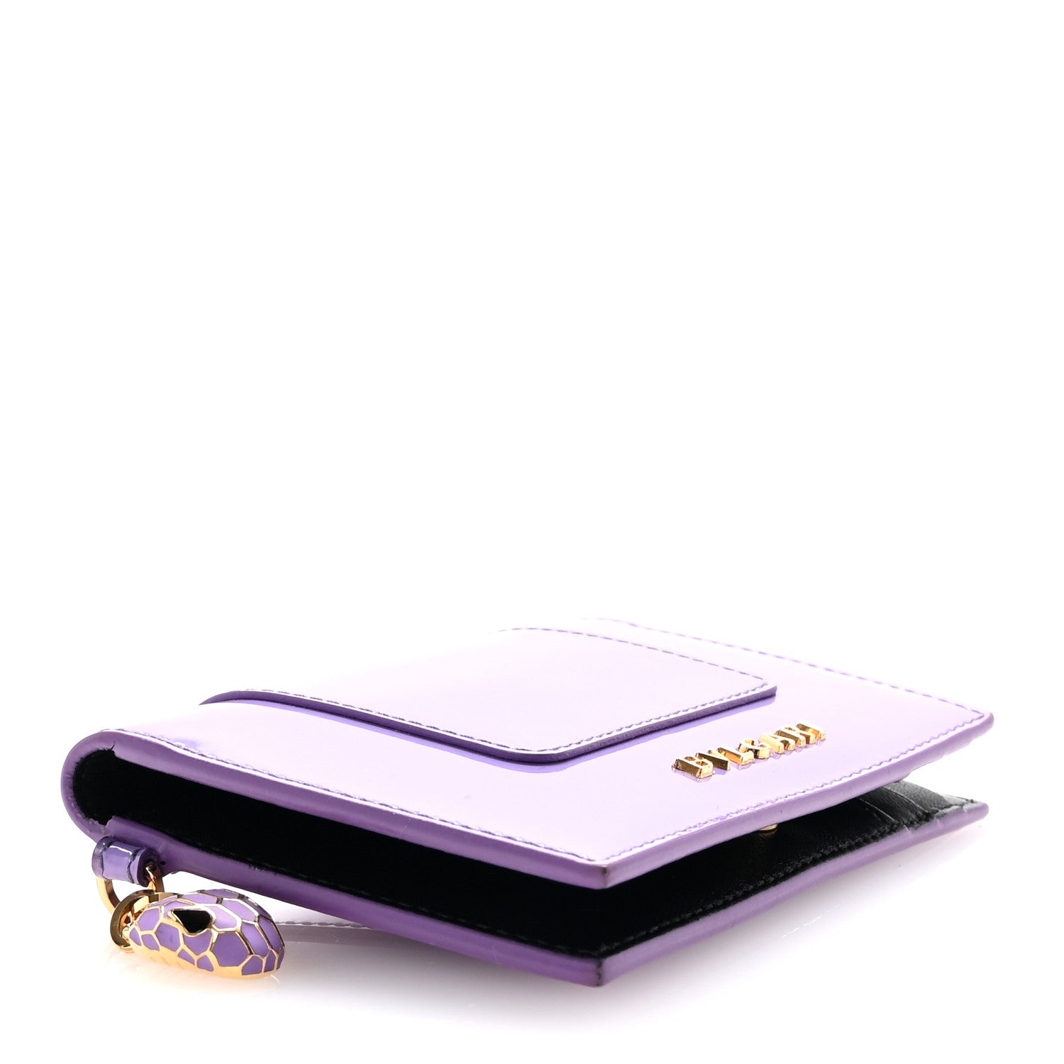 Bulgari Patent Calfskin Serpenti Forever Card Case Purple 6 of 6