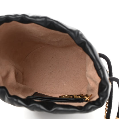 Gucci Calfskin Matelasse Mini GG Marmont 2.0 Bucket Bag Black 5 of 12