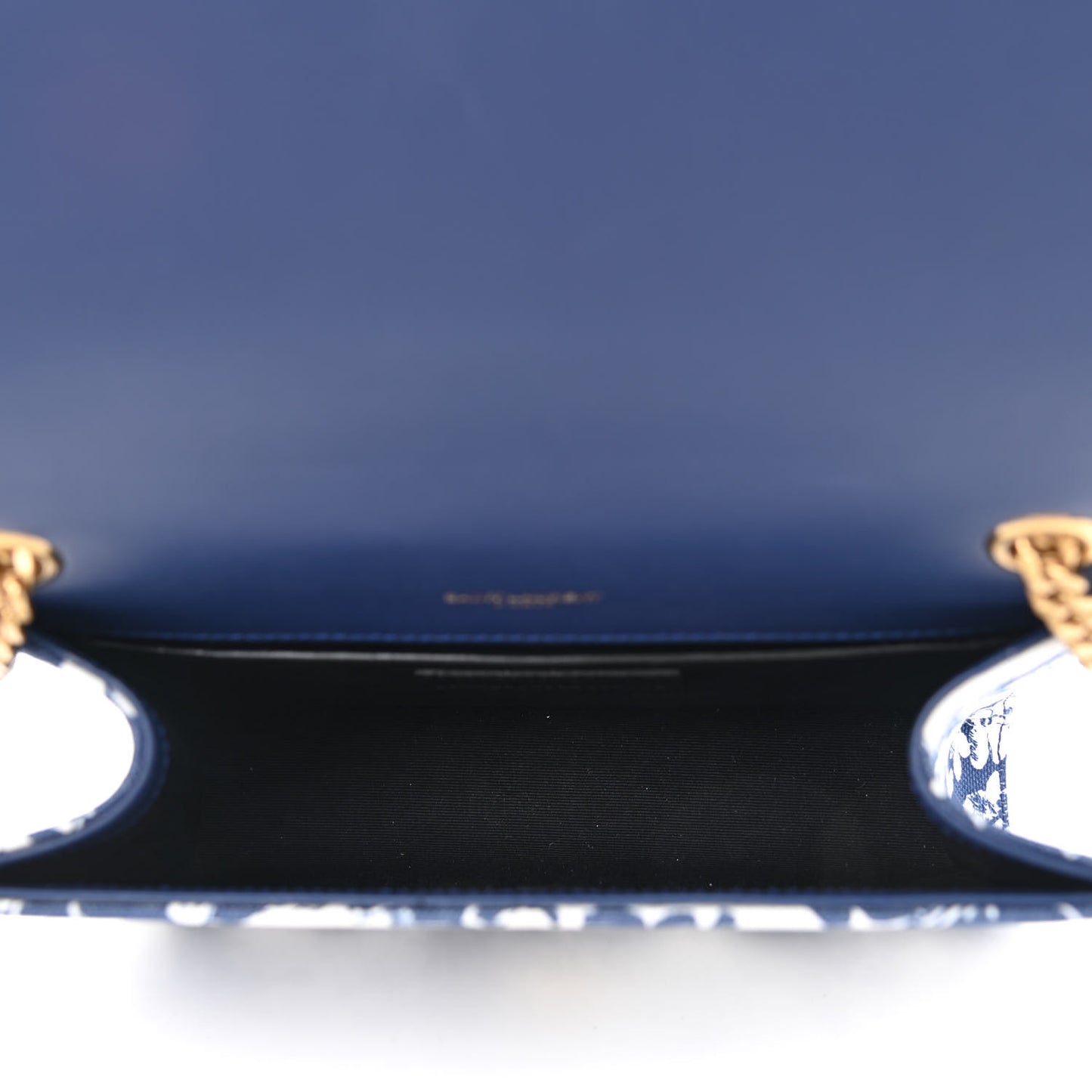 Canvas Small Monogram Hibiscus Print Kate Satchel Blue