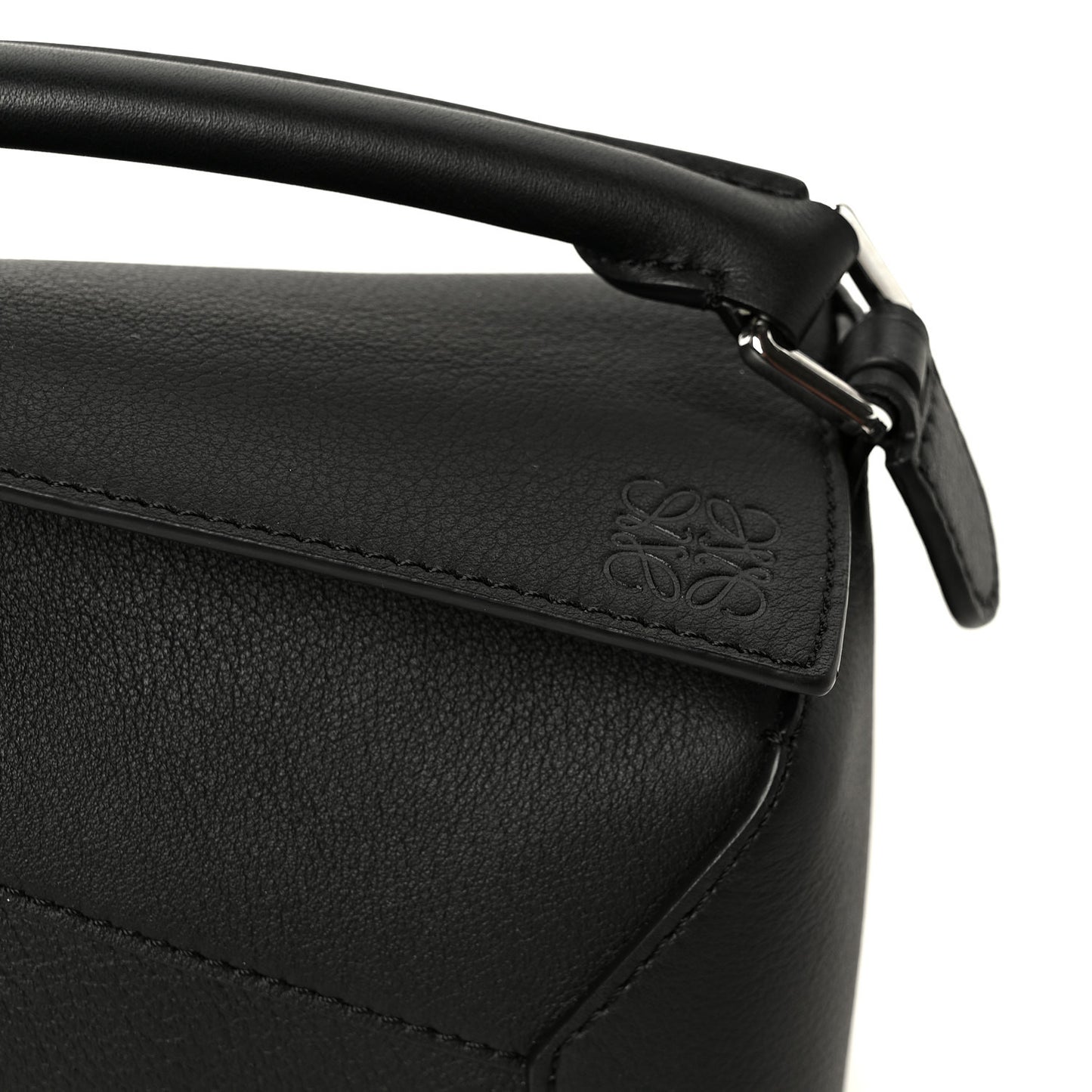 Calfskin Mini Puzzle Edge Bag Black