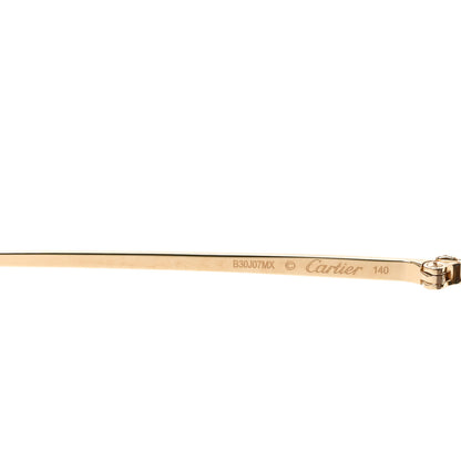 Cartier Metal Classic C Rimless Sunglasses CT0550S Gold 5 of 7