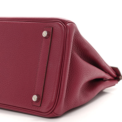 Hermes Taurillon Clemence Birkin 30 Rubis 10 of 12