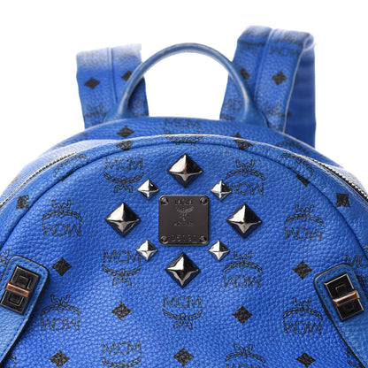 MCM Visetos Medium Studded Dual Stark Backpack Blue 16 of 16