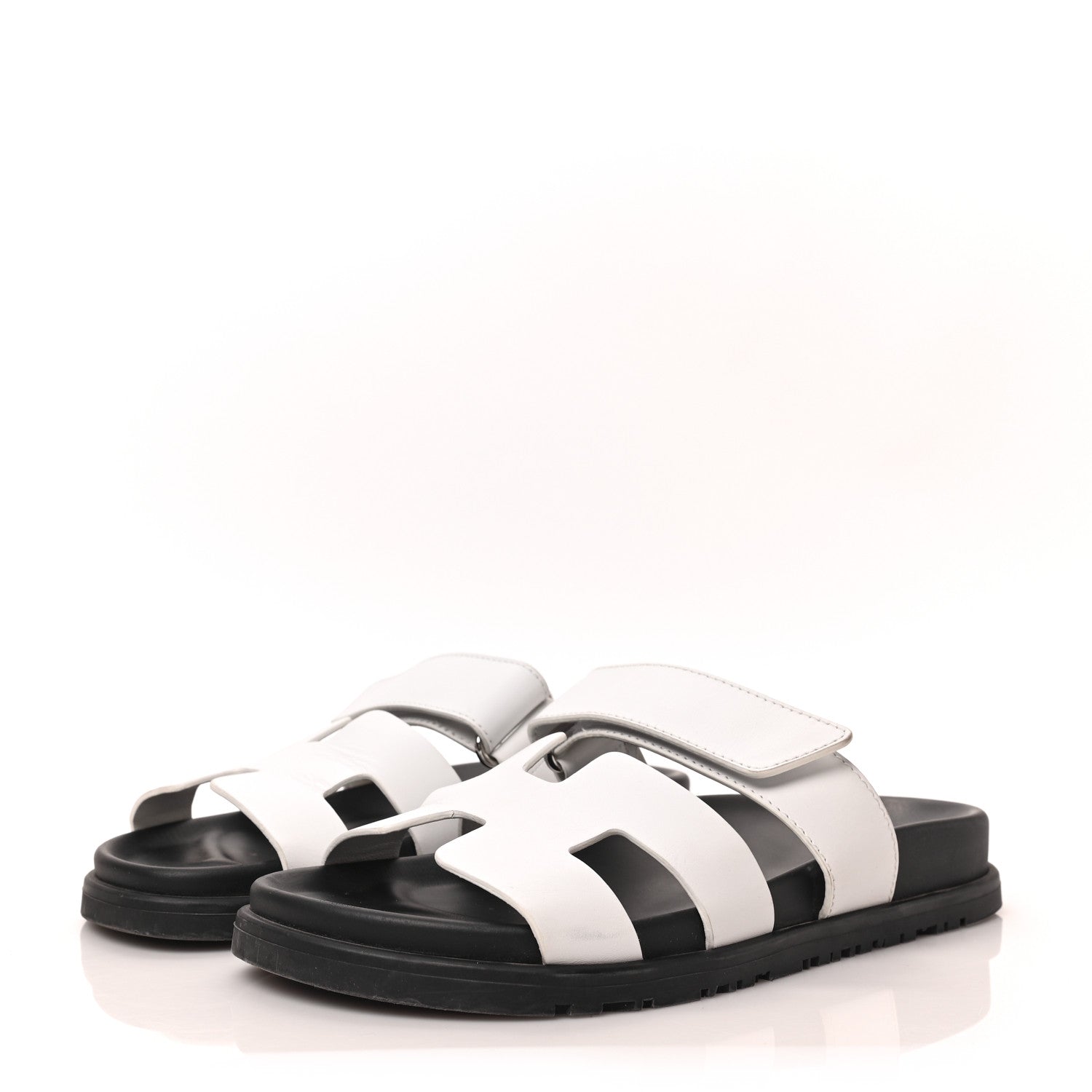 Hermes Calfskin Womens Chypre Sandals 36.5 White 3 of 8