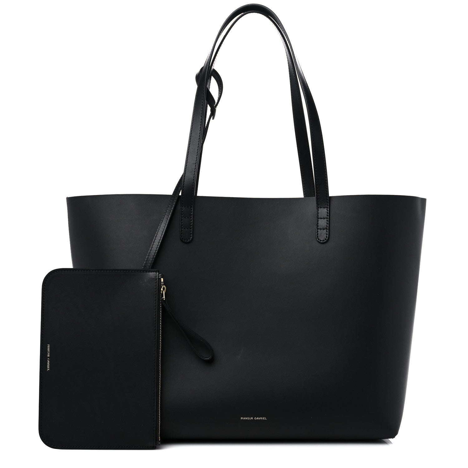 Mansur Gavriel Calfskin Large Shopping Tote Black Flamma 1 of 11