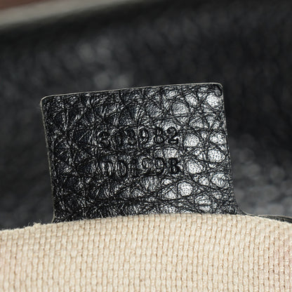 Gucci Pebbled Calfskin Medium Soho Chain Shoulder Bag Black 7 of 9