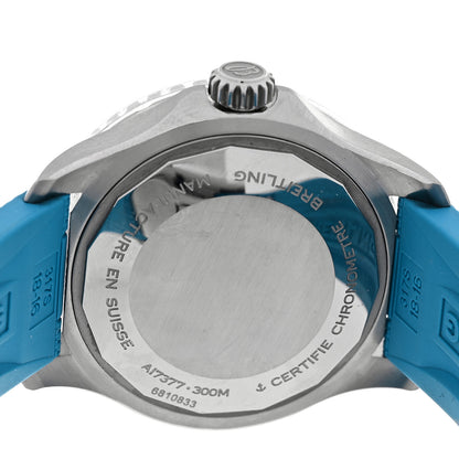 Breitling Stainless Steel Rubber 36mm Superocean II Automatic Watch Turquoise A17377211C1S1 4 of 5