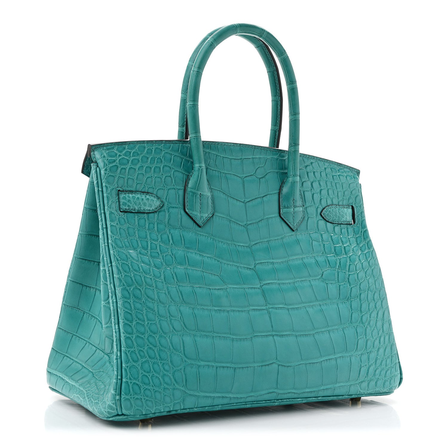 Hermes Matte Alligator Birkin 30 Bleu Paon 3 of 12