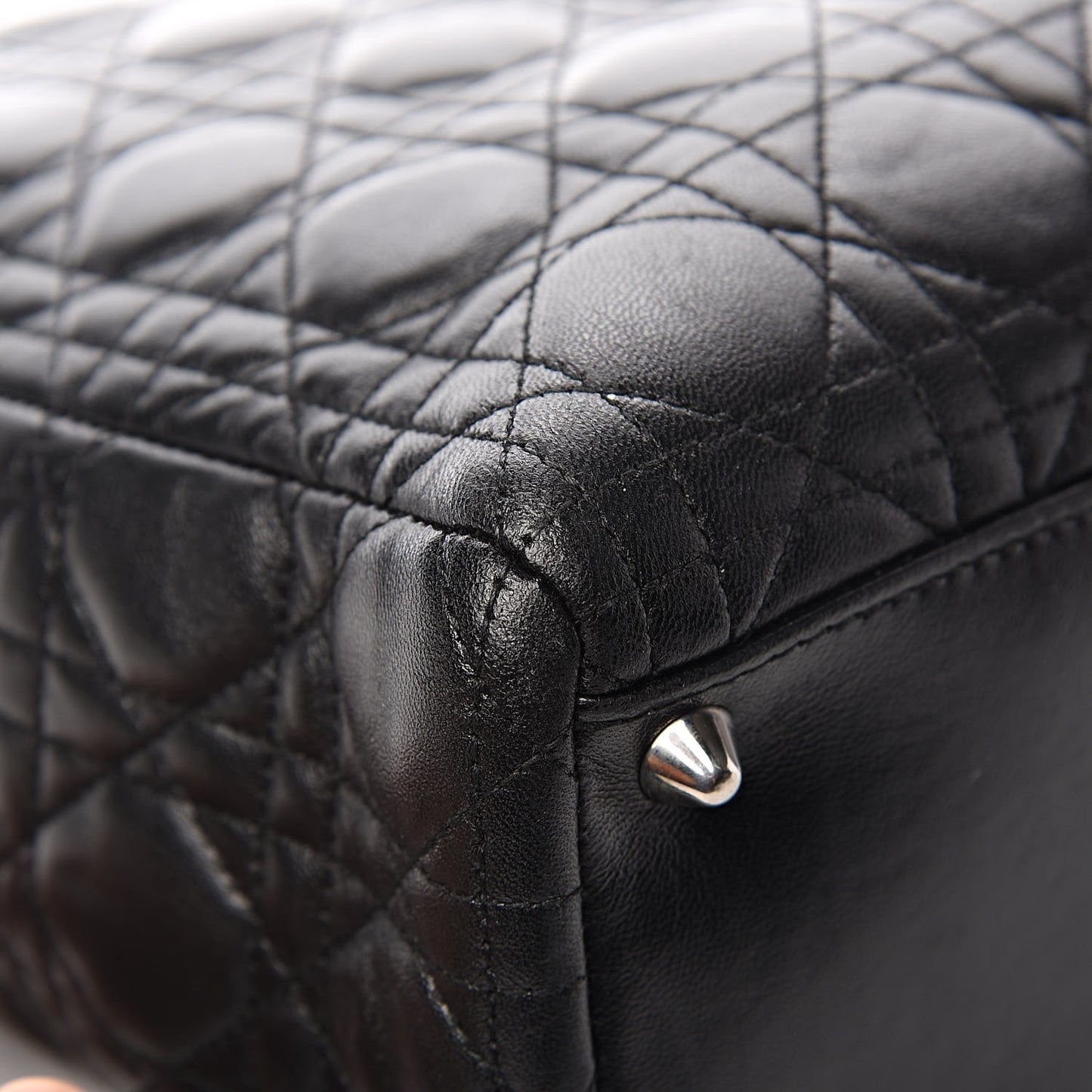 Lambskin Cannage Large Lady Dior Black