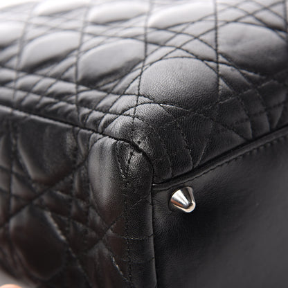 Christian Dior Lambskin Cannage Large Lady Dior Black 10 of 16