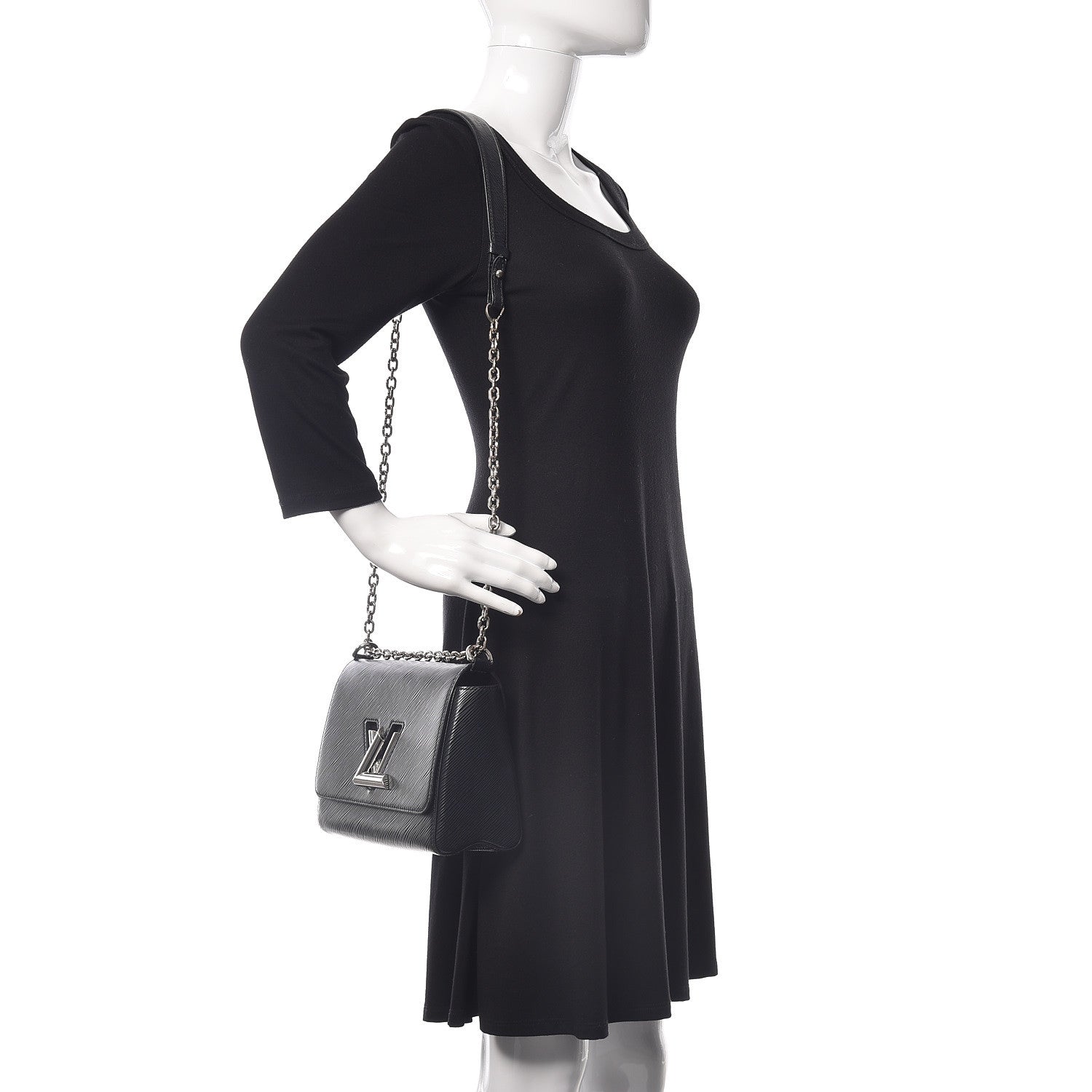 Louis Vuitton Epi Twist Shoulder Bag MM Black 2 of 14