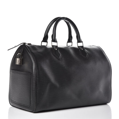 Louis Vuitton Epi Speedy 30 Black 3 of 15