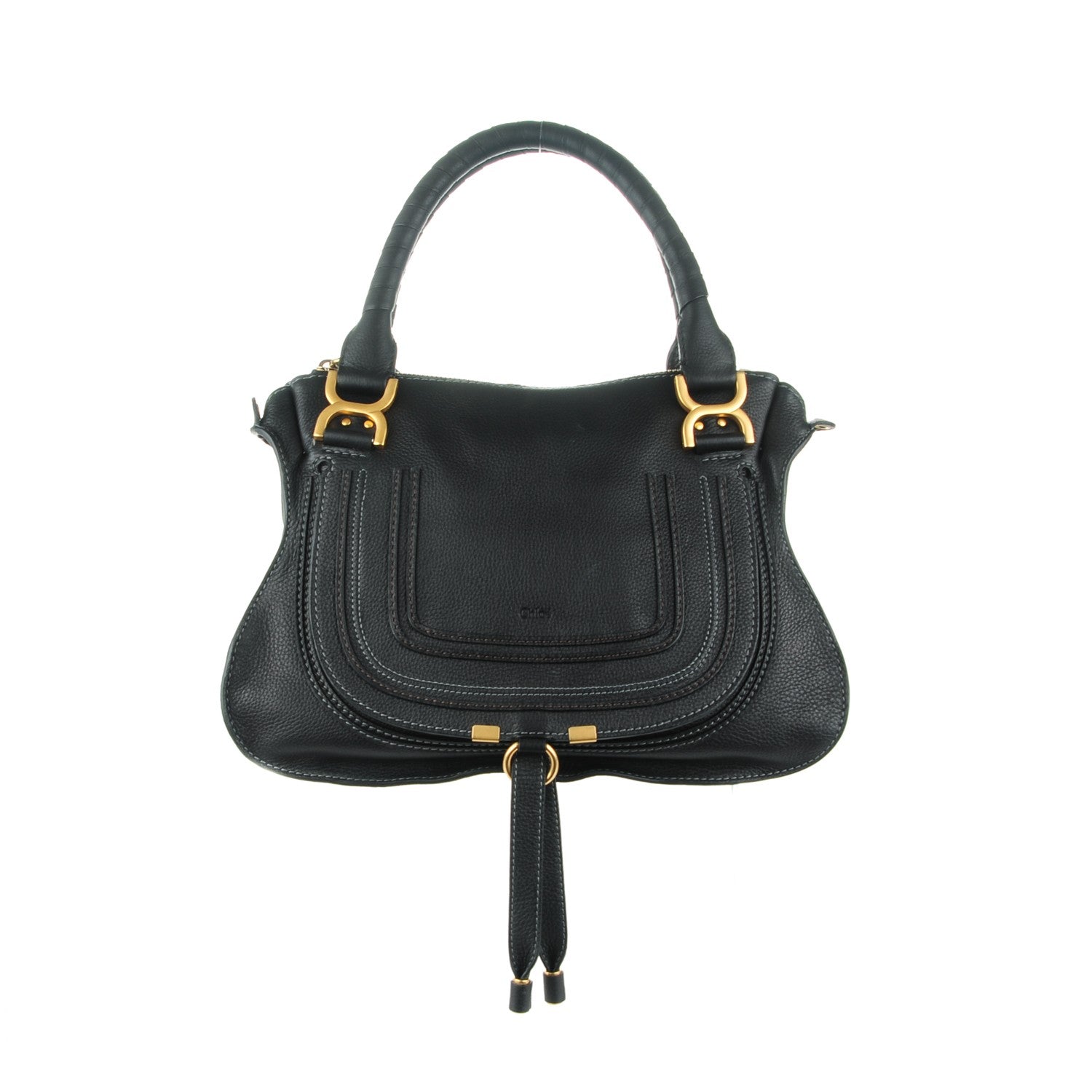 Chloe Calfskin Medium Marcie Satchel Black 1 of 8