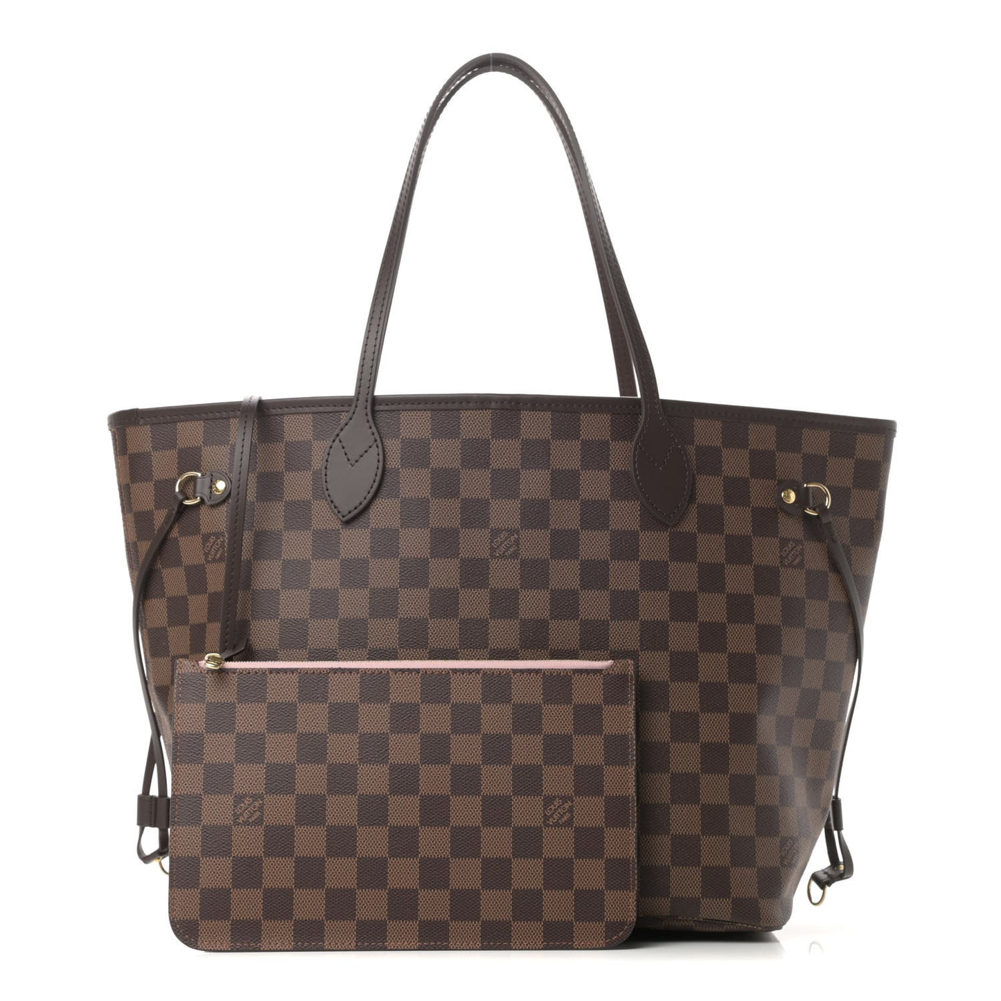 Damier Ebene Neo Neverfull MM Rose Ballerine