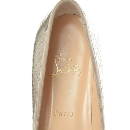 Christian Louboutin Metallic Snakeskin Embossed Solasofia Flats 40 Gold 7 of 7