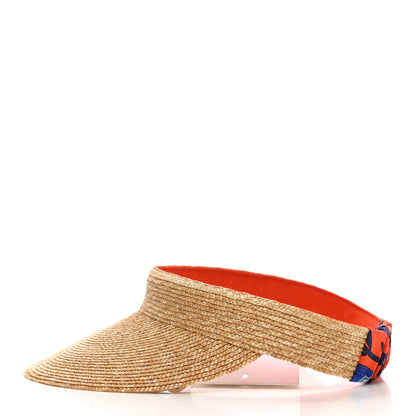 Hermes Straw Silk Etriers Andrea Visor M Natural Beige 4 of 7