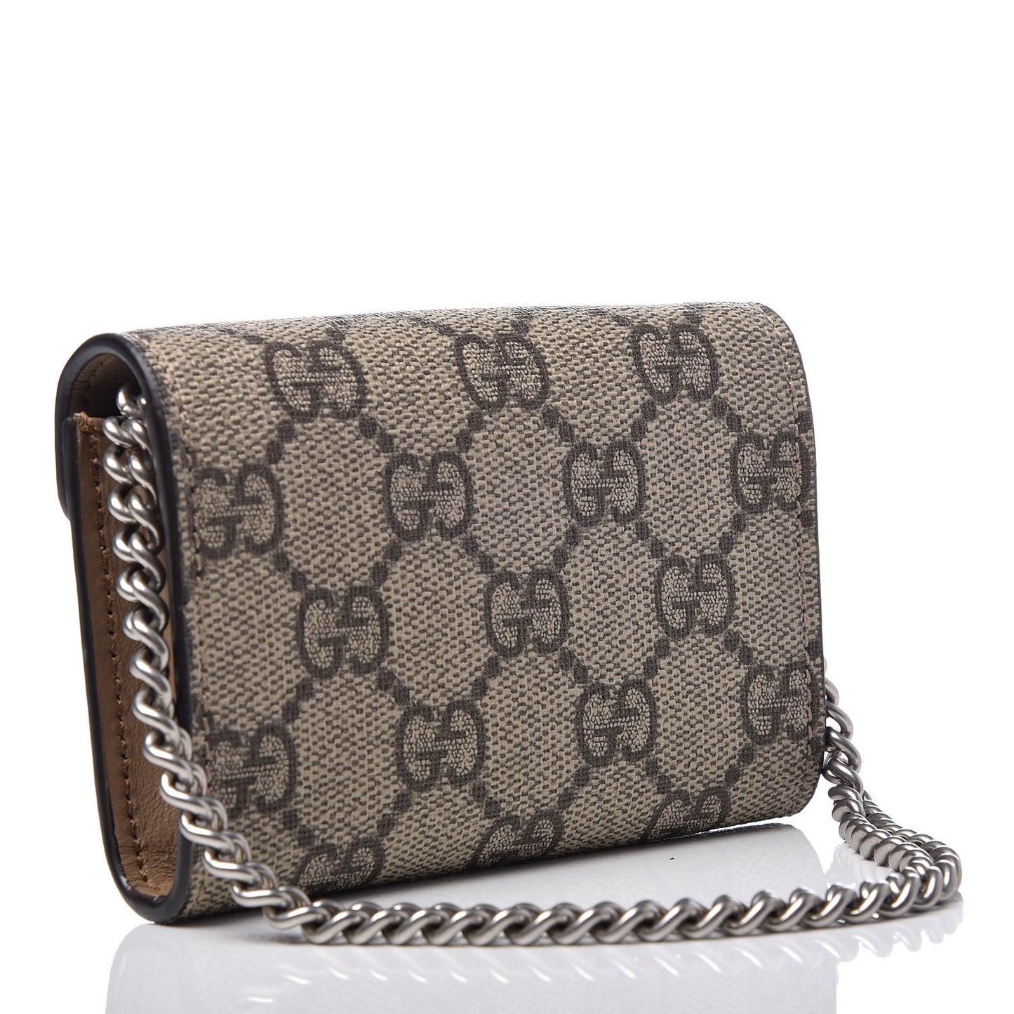 GG Supreme Monogram Dionysus Coin Purse Taupe