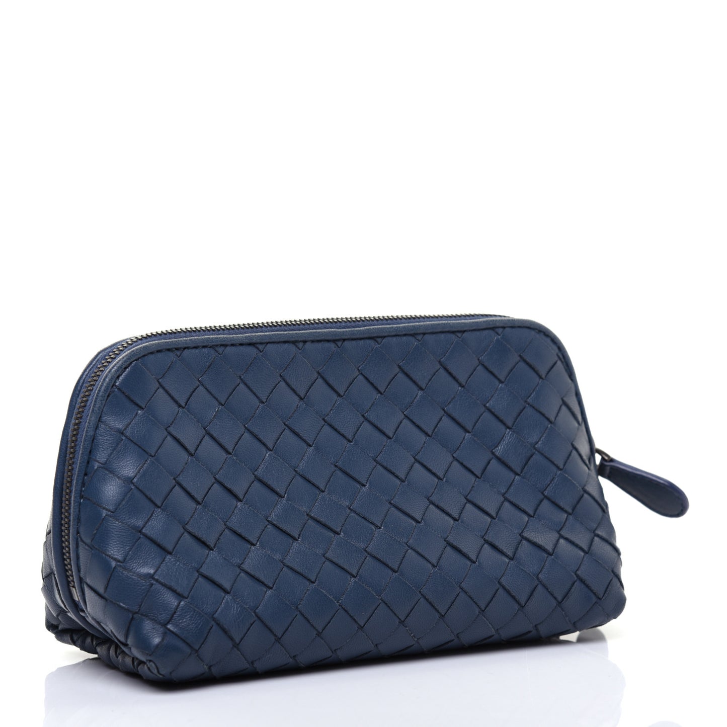 Nappa Intrecciato Cosmetic Case Cobalt