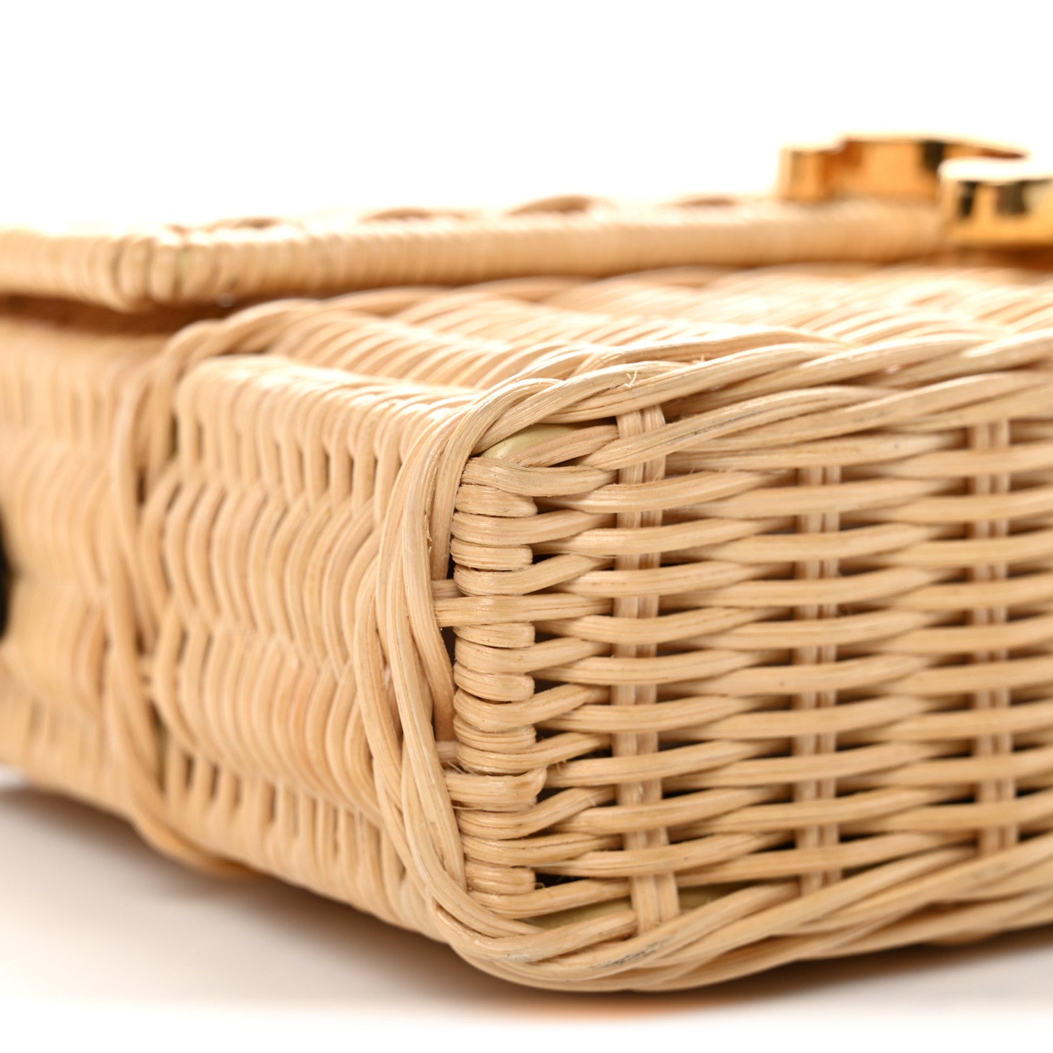 Celine Wicker Calfskin Claude Shoulder Bag Natural 8 of 10