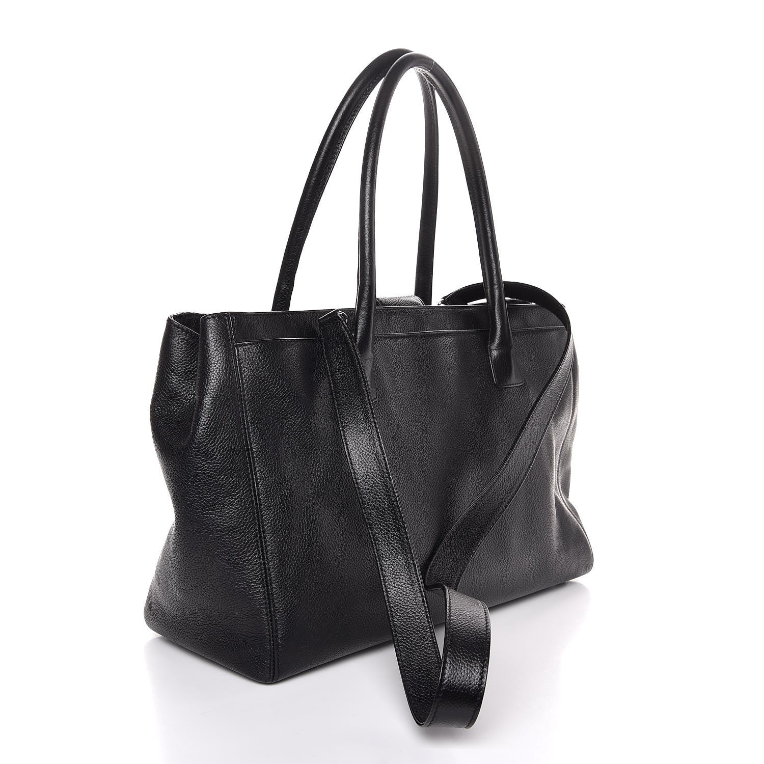 Chanel Calfskin Cerf Executive Shopper Tote Black 4 of 15