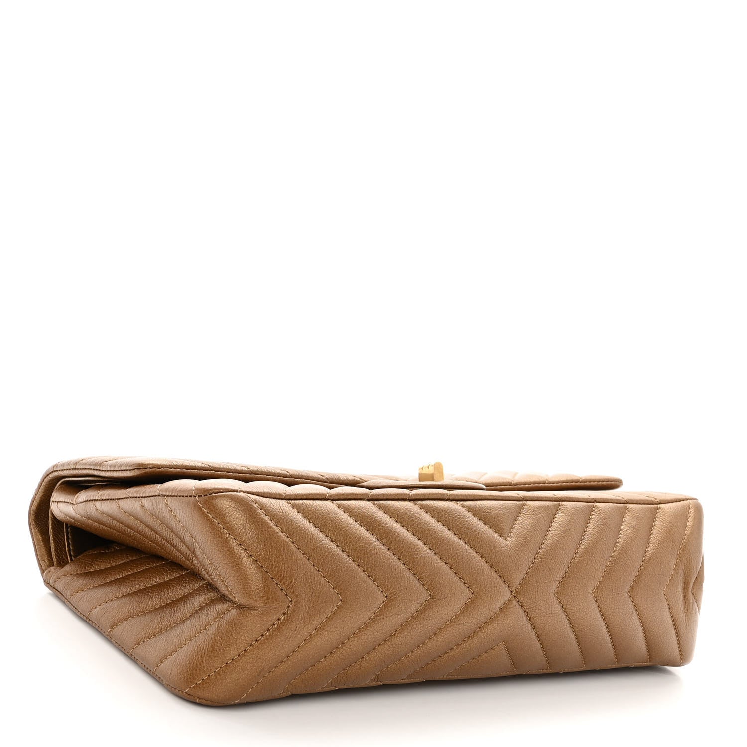 Chanel Metallic Calfskin Chevron Quilted 2.55 Reissue 226 Flap Gold 4 of 10