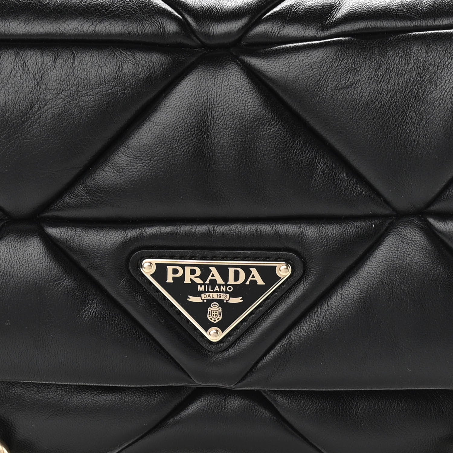 Prada Nappa Re-Nylon Triangle Quilted Patchwork System Flap Shoulder Bag Black 8 of 10