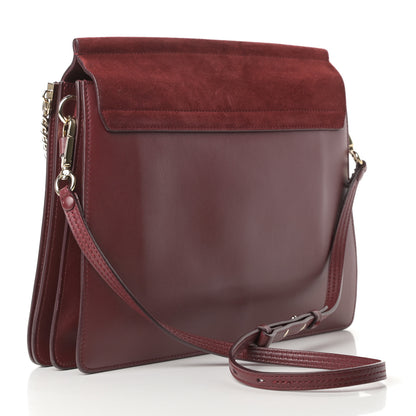 Chloe Calfskin Suede Medium Faye Shoulder Bag Plum Purple 3 of 13