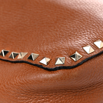 Valentino Garavani Pebbled Calfskin Large Rockstud Flip-Lock Messenger Bag Light Cuir 11 of 28