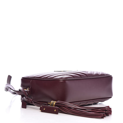 Saint Laurent Calfskin Matelasse Monogram Lou Camera Bag Dark Legion Red 4 of 10